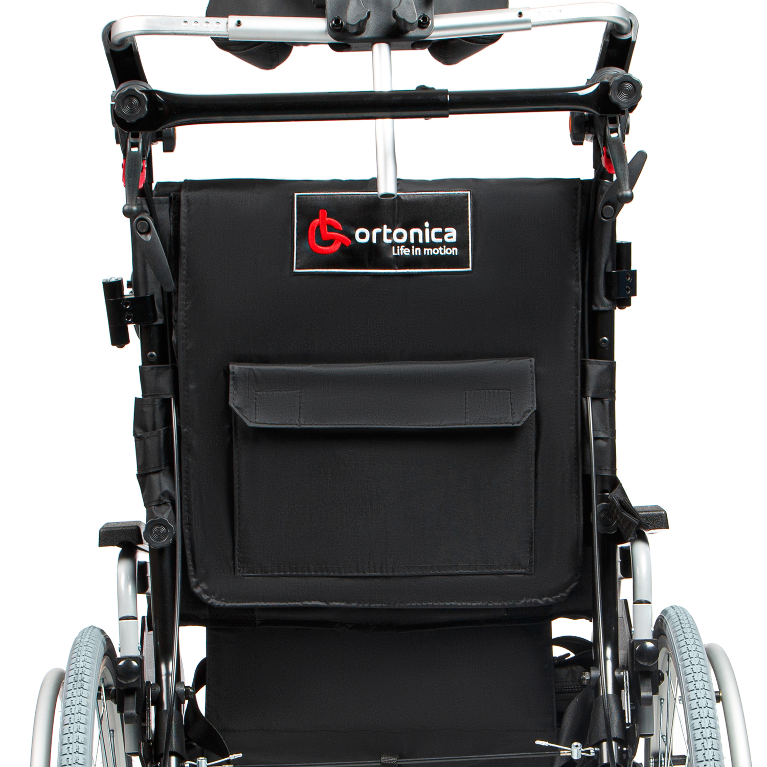 Кресло-коляска инвалидная ORTONICA Comfort 200 с системой регулировки угла наклона спинки, до 130кг (цельно-литые шины, ширина сиденья 38см) - 12